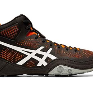 ASICS Men's Dan Gable EVO 2 Wrestling Shoes, Black/Shocking Orange