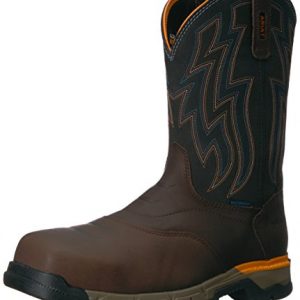 Ariat Work Men's Rebar Western H2O Composite Toe Work Boot, Chocolate Brown