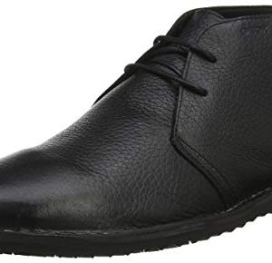 Geox Zac Chukka Ankle Boots in rich leather with waterproof perforated sole and cushioned insole for all-day comfort and style.