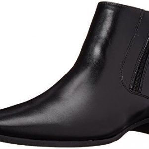 Calvin Klein mens Beck Ankle Bootie, Black Leather