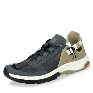 Salomon Men's Techamphibian 4 Athletic Water Shoes, Ebony/Mermaid/Vanilla Ice