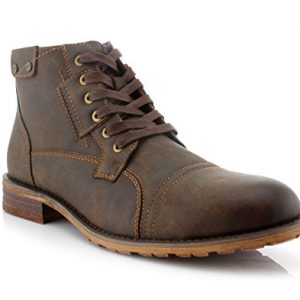 Polar Fox Ronny Men's Classic Motorcycle Combat Boots - Crafted for Comfort, Durability, and Style