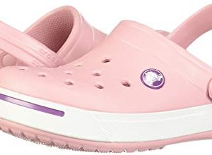 Crocs Kids Crocband II Slip On Clog Petal Pink/Dahlia Size