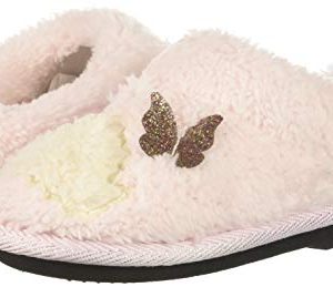 Dearfoams Girls' Kid's Whimsical Clog Slipper, Fresh Pink