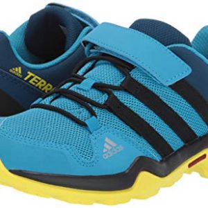 adidas outdoor Terrex AX2R CF Kids Hiking Shoe Boot, Cyan/Black/Shock Yellow