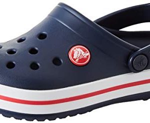 Crocs Unisex-Kid's Crocband Clog, Navy/Red