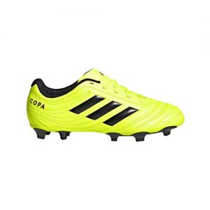 adidas Unisex-Kid's Copa 19.4 Firm Ground Soccer Shoe, Solar Yellow/Black/Solar