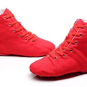 NLeahershoe Dance Shoes Lace up Jazz Danceing Boot Shoes