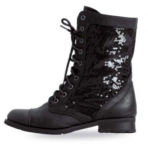 Gia Mia Youth Combat Boot Black Youth 2