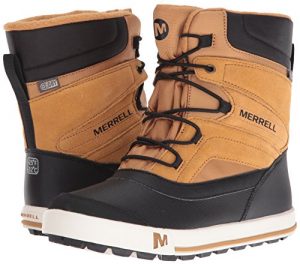 Merrell Kids' Unisex Ml-Snow Bank 2.0 Wtrpf Boot, Wheat/Black