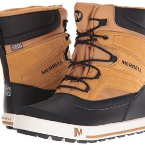 Merrell Kids' Unisex Ml-Snow Bank 2.0 Wtrpf Boot, Wheat/Black