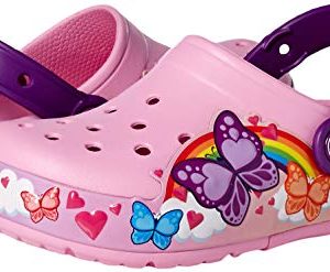 Crocs Kids' Fun Lab Butterfly Band Light-Up Clog, Carnation
