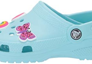 Crocs Kid's Classic Charm Clog, Ice Blue