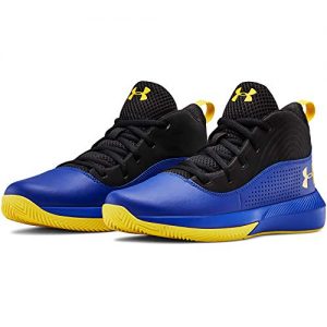Under Armour Kids' Pre School Lockdown 4 Basketball Shoe, Royal