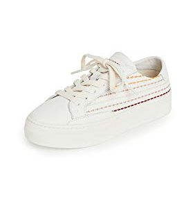 Soludos Quilted Stripe Sneaker White