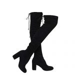 Women's Thigh High Boots Stretchy Drawstring Over The Knee