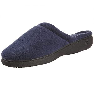 isotoner Women's Terry Slip On Clog Slipper with Memory Foam
