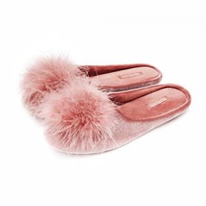 BCTEX COLL Women's Cozy Velvet Memory Foam House Slipper