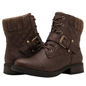 GLOBALWIN Women's Brown Ankle Booties