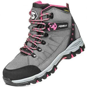 Foxelli Women’s Hiking Boots – Waterproof Suede Leather