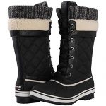 GLOBALWIN Women's Black Mid Calf Winter Snow Boots
