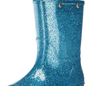 Western Chief Girls Glitter Rain Boot, Turquoise