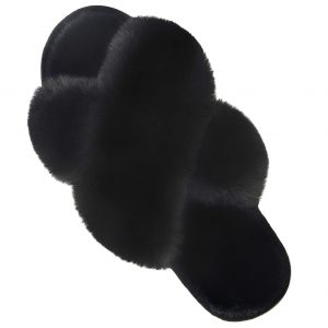 Women's Cross Band Slippers Soft Plush