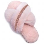 ZIZOR Women's Rhinestone Open Toe Slippers