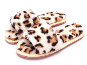 Fur Slippers Flip Flop Open Toe Cozy House Sandals